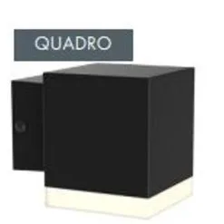 Vegglampe Utendørs Quadro Svart
