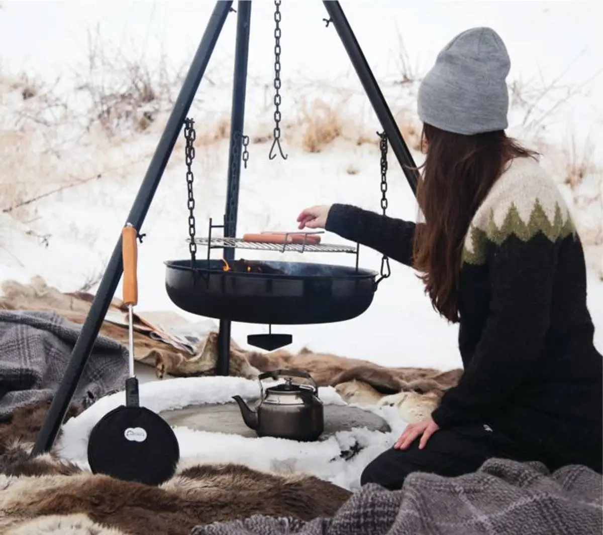 Espegard Bålpanne 60 Cm Med Kaffekjele Kopper Og Kokebok 6 Espegard Bålpanne 60 Cm Med Kaffekjele Kopper Og Kokebok - Bilde 4