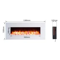 Solegaarden Oppdal Vegghengt Elektrisk Peis - 2000 Watt -Hus, Hage & Fritid Salg w1200h1200 117