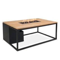 Trend Collection Rektangulært Peisbord Teak Sort 120 Cm - Gassdr