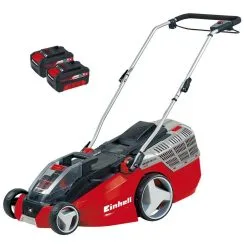 Einhell Batteridrevet Gressklipper GE-CM 43 - Inkludert 2 Stk. 18V 4,0Ah Batteri Og Ladere - Li M-sett
