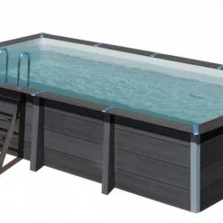 Swim & Fun Komposittre Basseng Rektangulært Kullgrått -Hus, Hage & Fritid Salg w1200h621 1