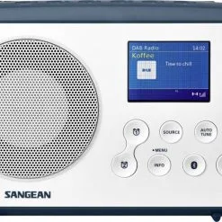 Target Sangean Dab Radio DPR42 BT Hvit/blå Med Blåtann/bluetooth 340042