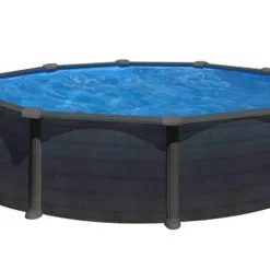 Swim & Fun Basic Basseng Rundt Ø460 X 120 Cm Svart Grafitt -Hus, Hage & Fritid Salg w1200h744 1