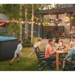 Swim & Fun Basic Basseng Rundt Ø350 X 120 Cm Grafitt -Hus, Hage & Fritid Salg w1200h794