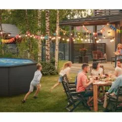 Swim & Fun Basic Basseng Rundt Ø460 X 120 Cm Svart Grafitt -Hus, Hage & Fritid Salg w1200h838 2