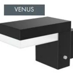 Vegglampe Utendørs Venus Svart 24786
