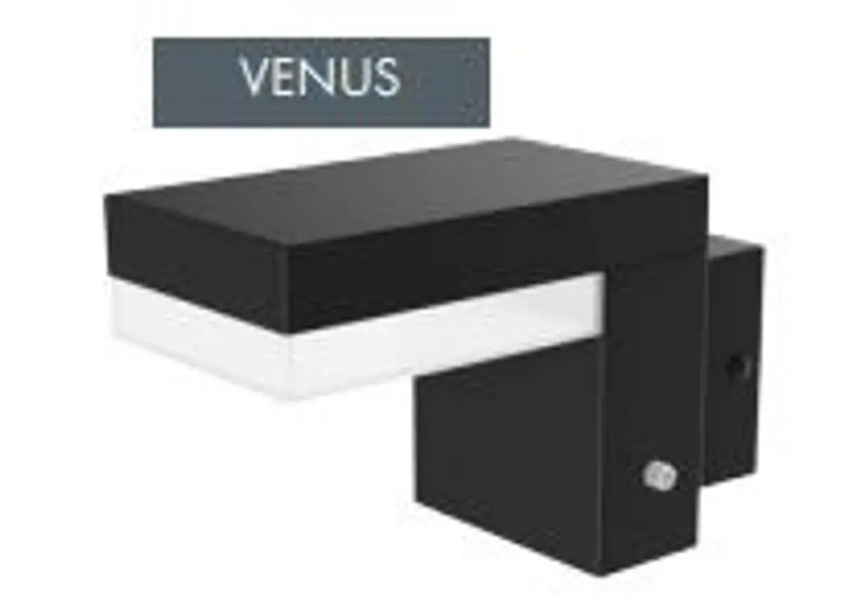 Vegglampe Utendørs Venus Svart 24786 2 Vegglampe Utendørs Venus Svart 24786