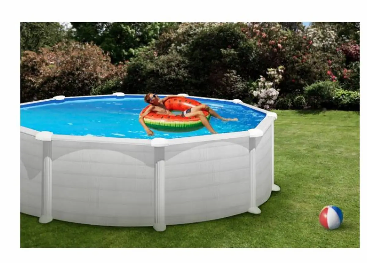 Swim & Fun Basic Basseng Rundt Ø460 X 132 Cm Hvit 4 Swim & Fun Basic Basseng Rundt Ø460 X 132 Cm Hvit - Bilde 2