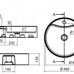 Eico Hvit Porselensvask Geo R 8029 -Hus, Hage & Fritid Salg w1200h888 3