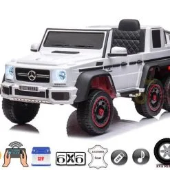 Engrosservice Mercedes Benz G63 6x6 Elbil For Barn Hvit -Hus, Hage & Fritid Salg w1200h900 35