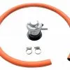Gass Regulator Og Slange 1,1 M Inkl. Strammebånd Pakket I Pose M