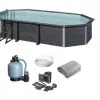 Swim & Fun komposittre Basseng Sittre Oval Kullgrått 664 X 386 X -Hus, Hage & Fritid Salg w1200h924 2
