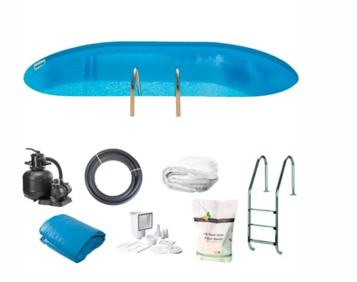 Swim & Fun nedgravd Basseng Oval 600 X 320 X 120 Cm 3 Swim & Fun nedgravd Basseng Oval 600 X 320 X 120 Cm